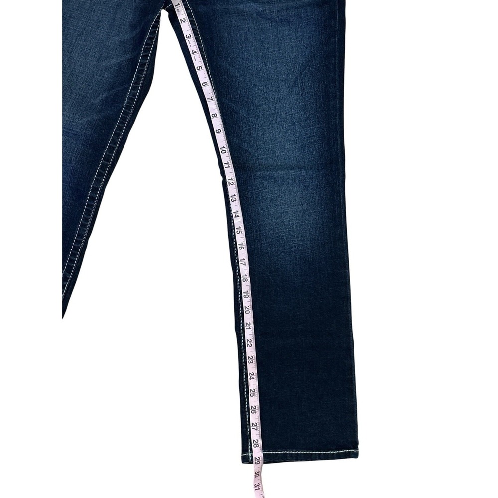 BKE Jake Straight Leg Jeans Mens 30x30 Blue Denim Dark Wash Western Cowboy Work - Picture 8 of 9